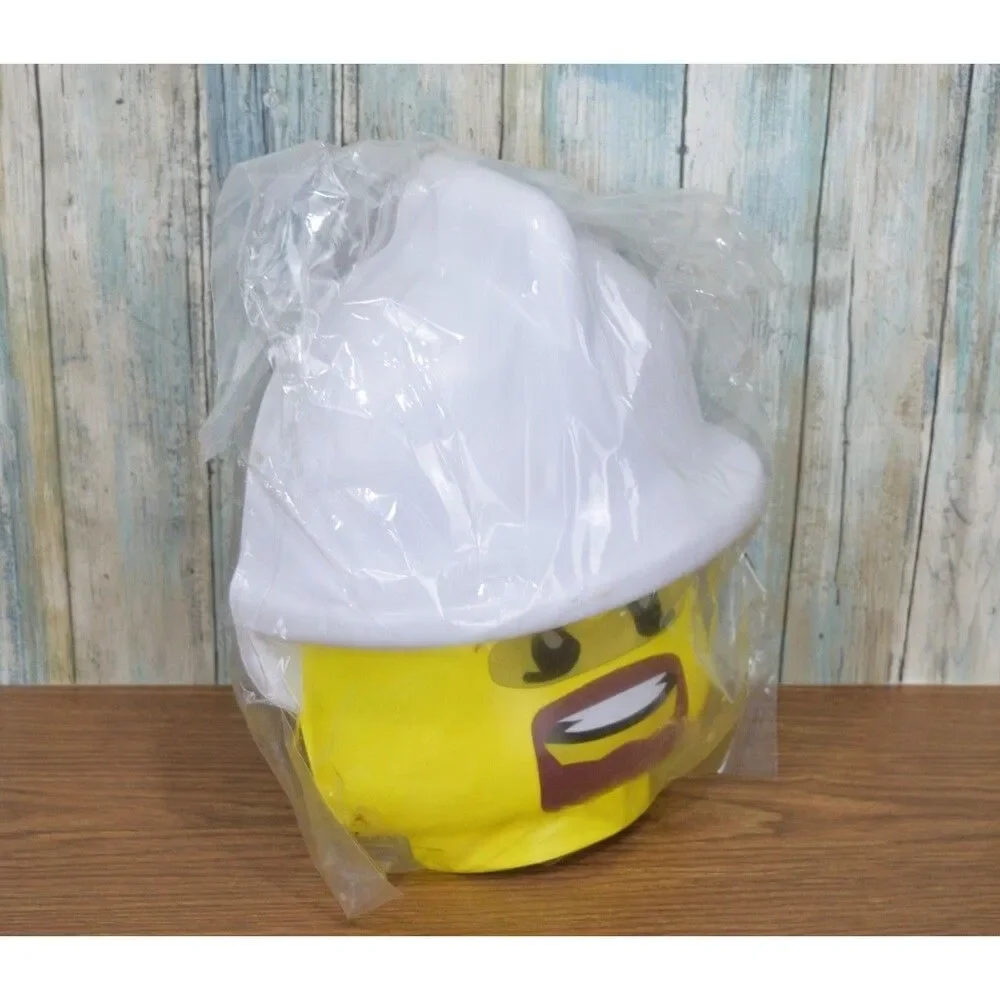 RARE 2017 Disguise LEGO Firefighter Minifigure Mask & Hands Gloves Costume Set